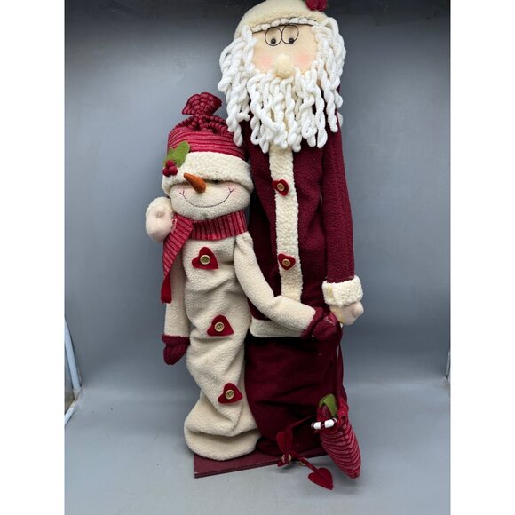 the holiday collection I'm expandable Santa Frosty figurine decor red white READ - Picture 2 of 12